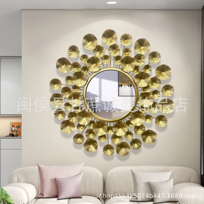 Interior Design Luxury Living Room - European Style Gold Metal Wall Decor