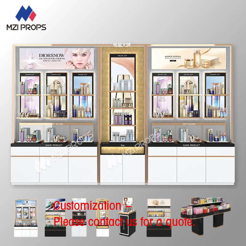 Interior Design Exhibition - custom.Customized Cosmetic Furniture LED Lighting Gold