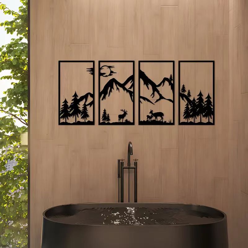 Interior Design Luxury House - nq-2025 New Luxury Metallic 111X43cm Wall