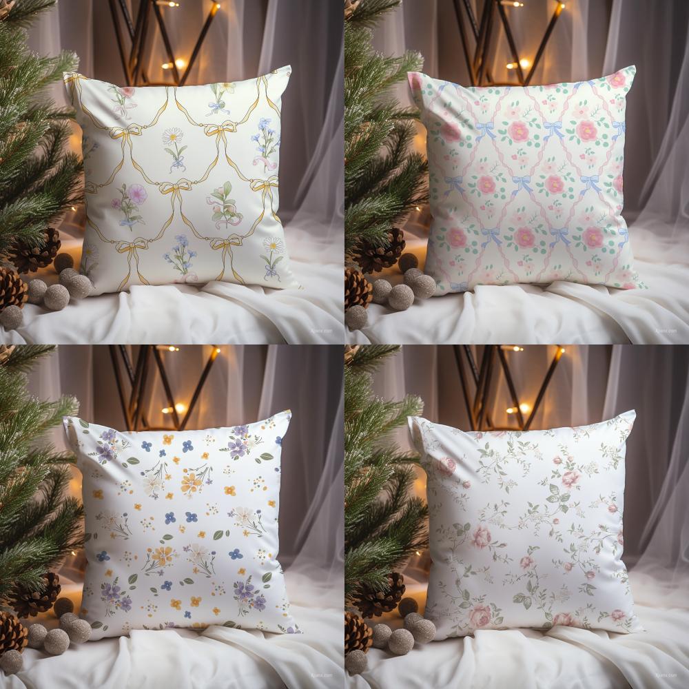 Interior Design Illustrated - Art PArt Petal Illustration Cushion Cover