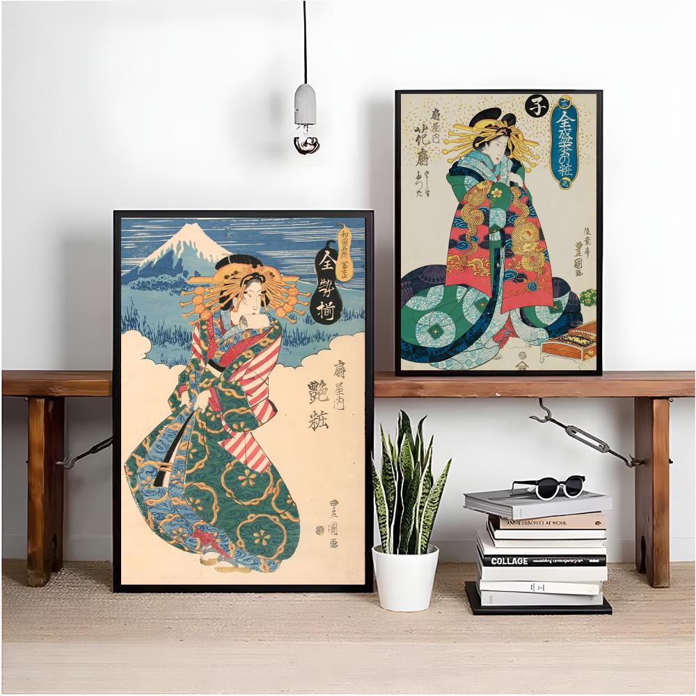 Retro Japanese geisha Poster M - огляд і ціна Interior Design With Wallpaper