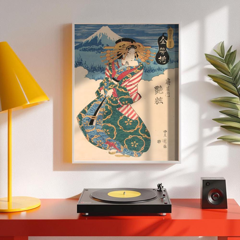 Retro Japanese geisha Poster M - огляд і ціна Interior Design With Wallpaper