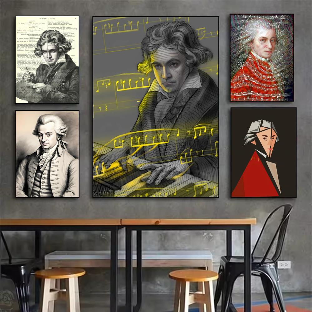 Classic Music M-Mozart Poster  - огляд і ціна Interior Design With Wallpaper