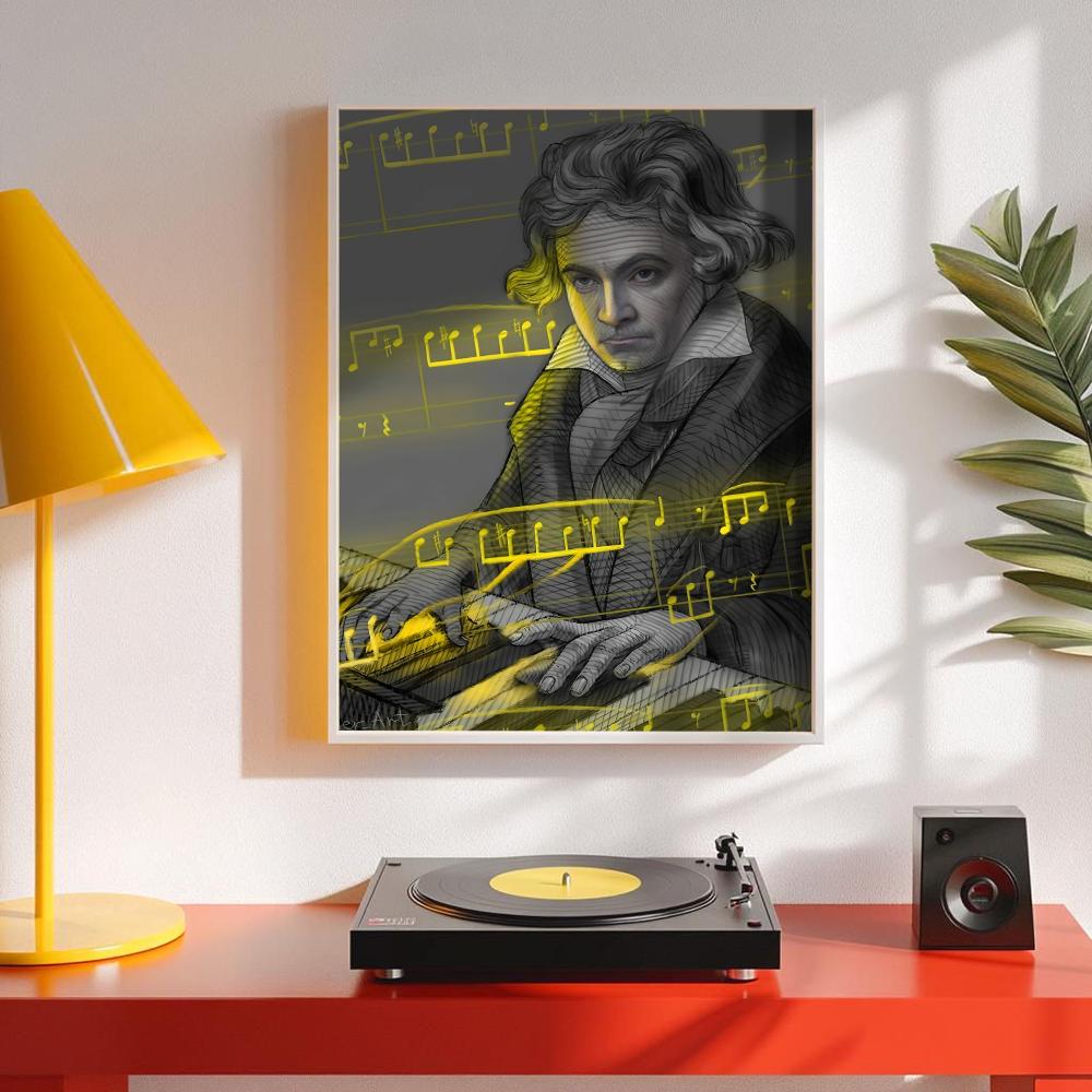 Classic Music M-Mozart Poster  - огляд і ціна Interior Design With Wallpaper