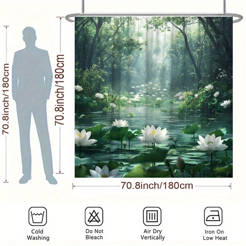 Lotus Forest Shower Curtain Po - огляд і ціна Interior Design Zen