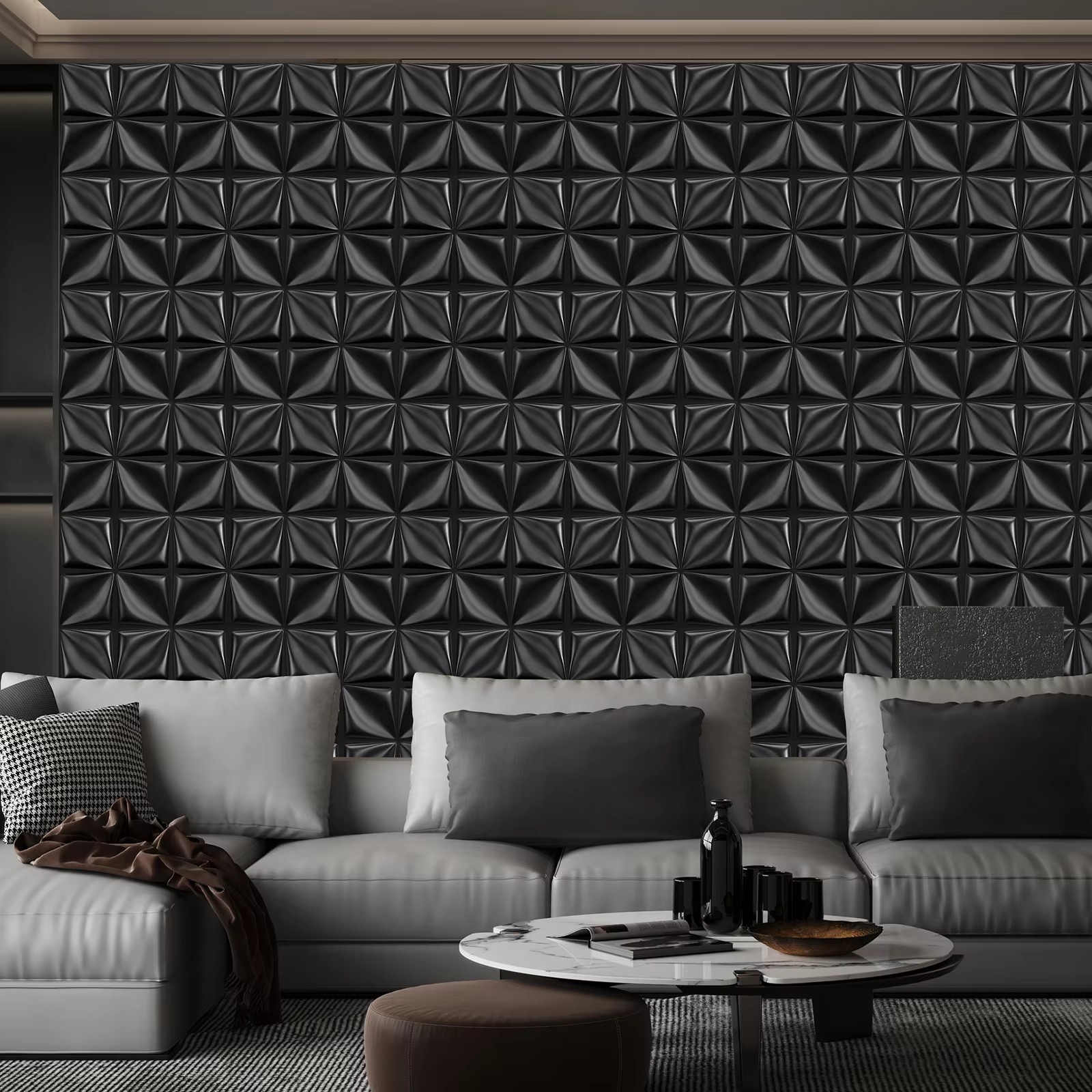 3D Wall Panel PVC Flower Desig - огляд і ціна Interior Design With Wallpaper