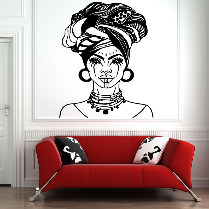 Beautiful African Woman Wall D - огляд і ціна Interior Design With Wallpaper