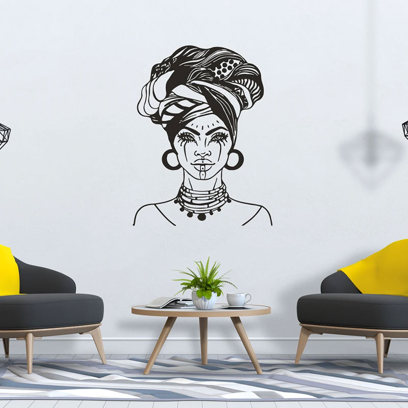 Beautiful African Woman Wall D - огляд і ціна Interior Design With Wallpaper