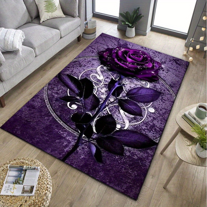 Purple Leaf Rug for Elegant Of - огляд і ціна Interior Design Luxury Living Room