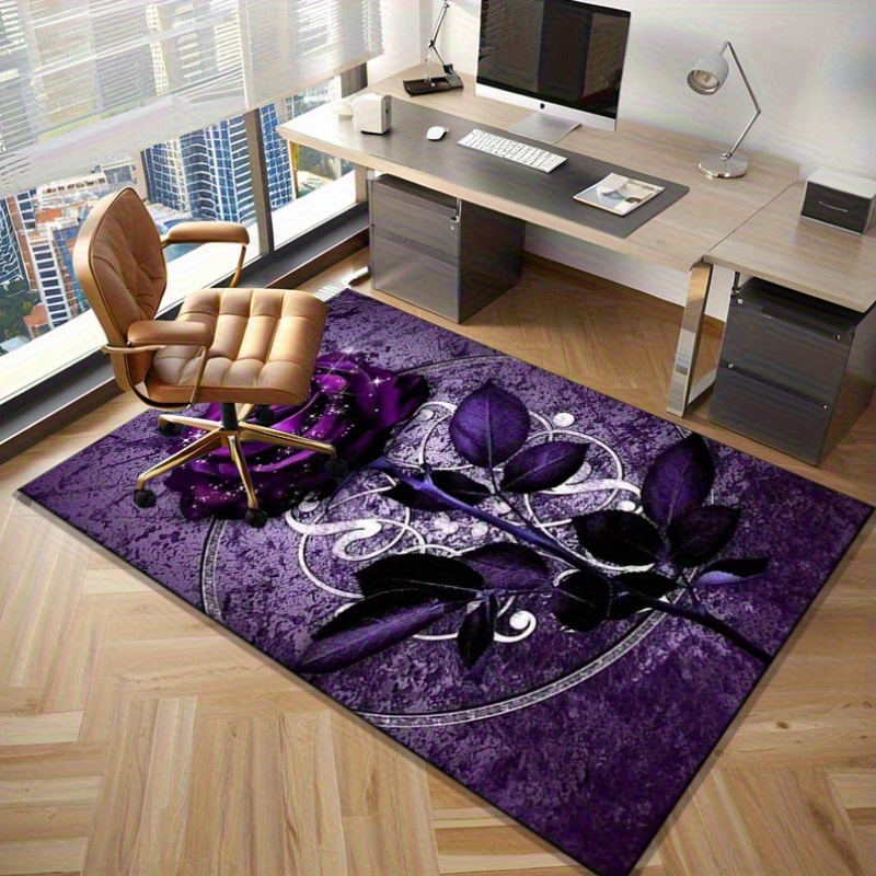 Purple Leaf Rug for Elegant Of - огляд і ціна Interior Design Luxury Living Room