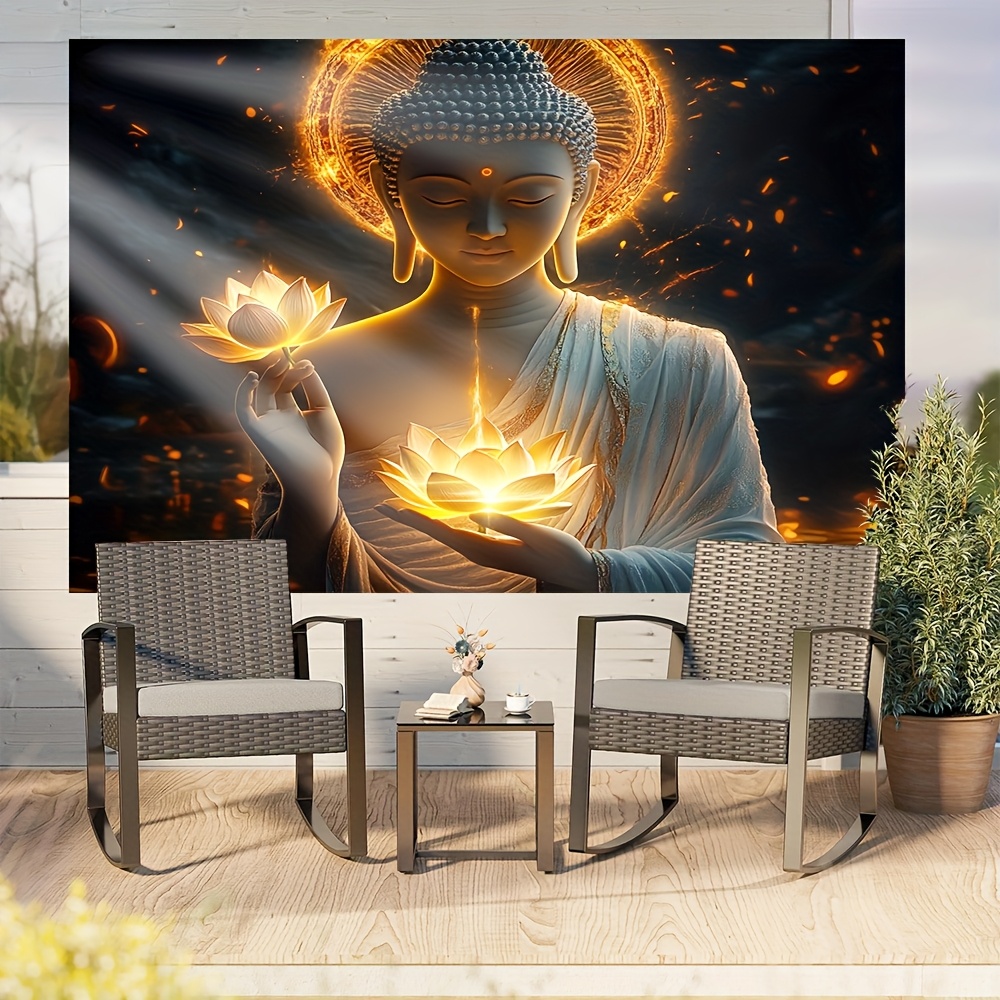 Buddha with Lotus Flower Wall  - огляд і ціна Interior Design Zen