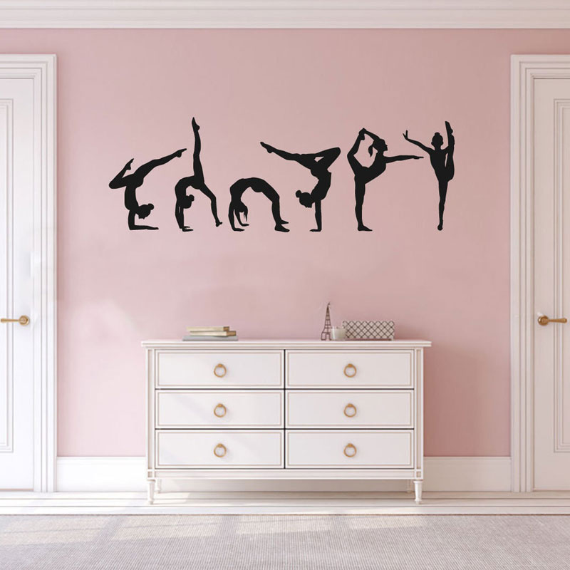 Set of 6 Gymnast Gymnastics Wa - огляд і ціна Interior Design With Wallpaper