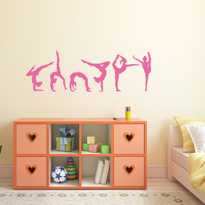 Set of 6 Gymnast Gymnastics Wa - огляд і ціна Interior Design With Wallpaper