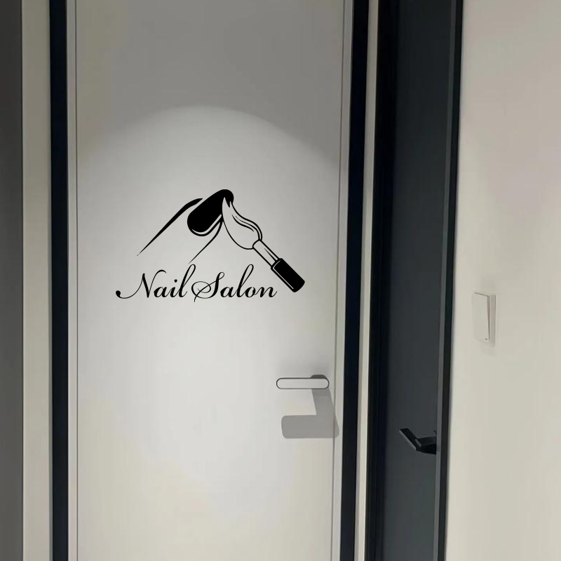 Nail Salon Shop Wall Decal Man - огляд і ціна Interior Design With Wallpaper