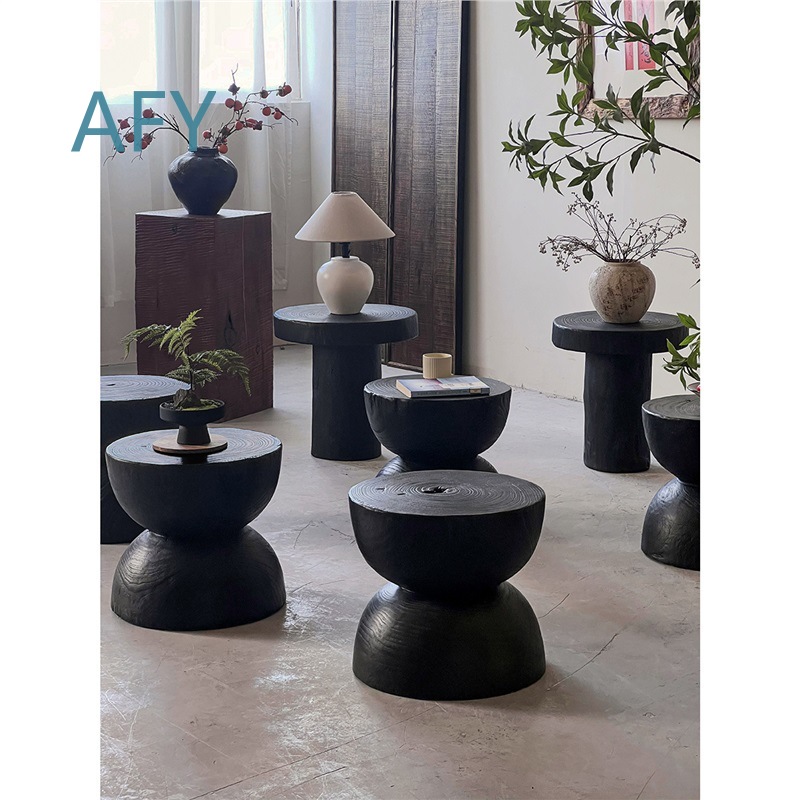 Carbonized Wood Stool for Home - огляд і ціна Interior Design Zen