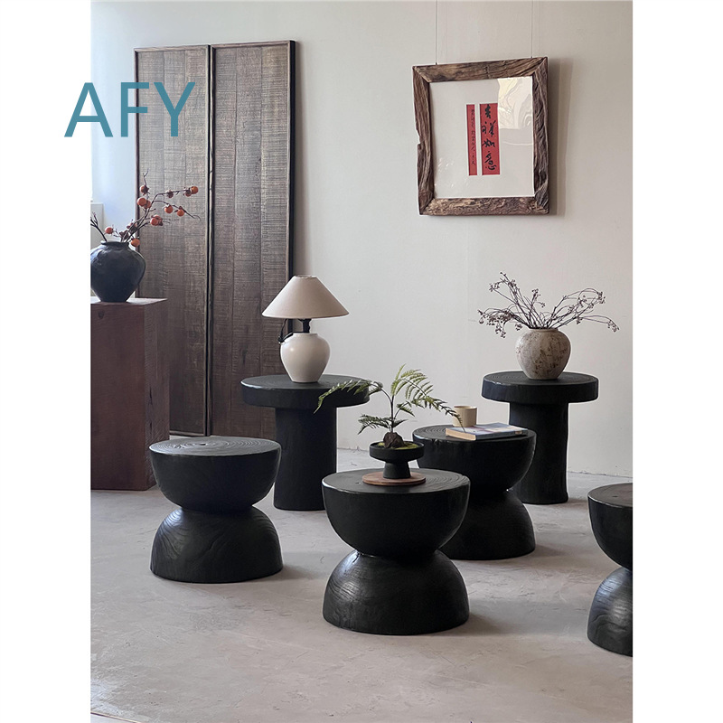 Carbonized Wood Stool for Home - огляд і ціна Interior Design Zen