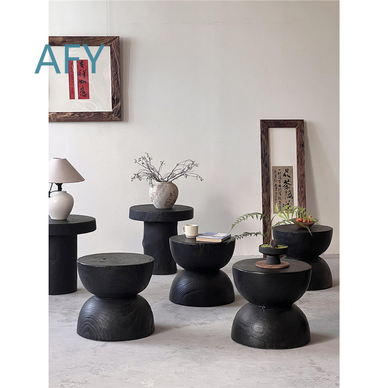 Carbonized Wood Stool for Home - огляд і ціна Interior Design Zen