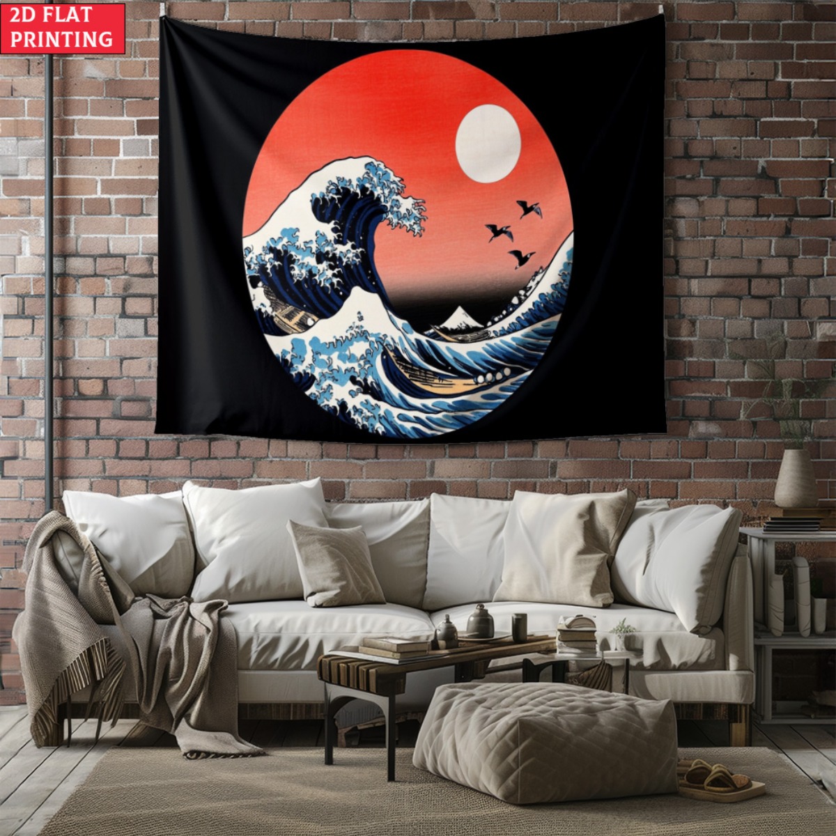 unframed Japanese Wave Sunset  - огляд і ціна Interior Design Zen