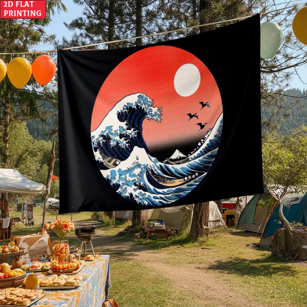 unframed Japanese Wave Sunset  - огляд і ціна Interior Design Zen