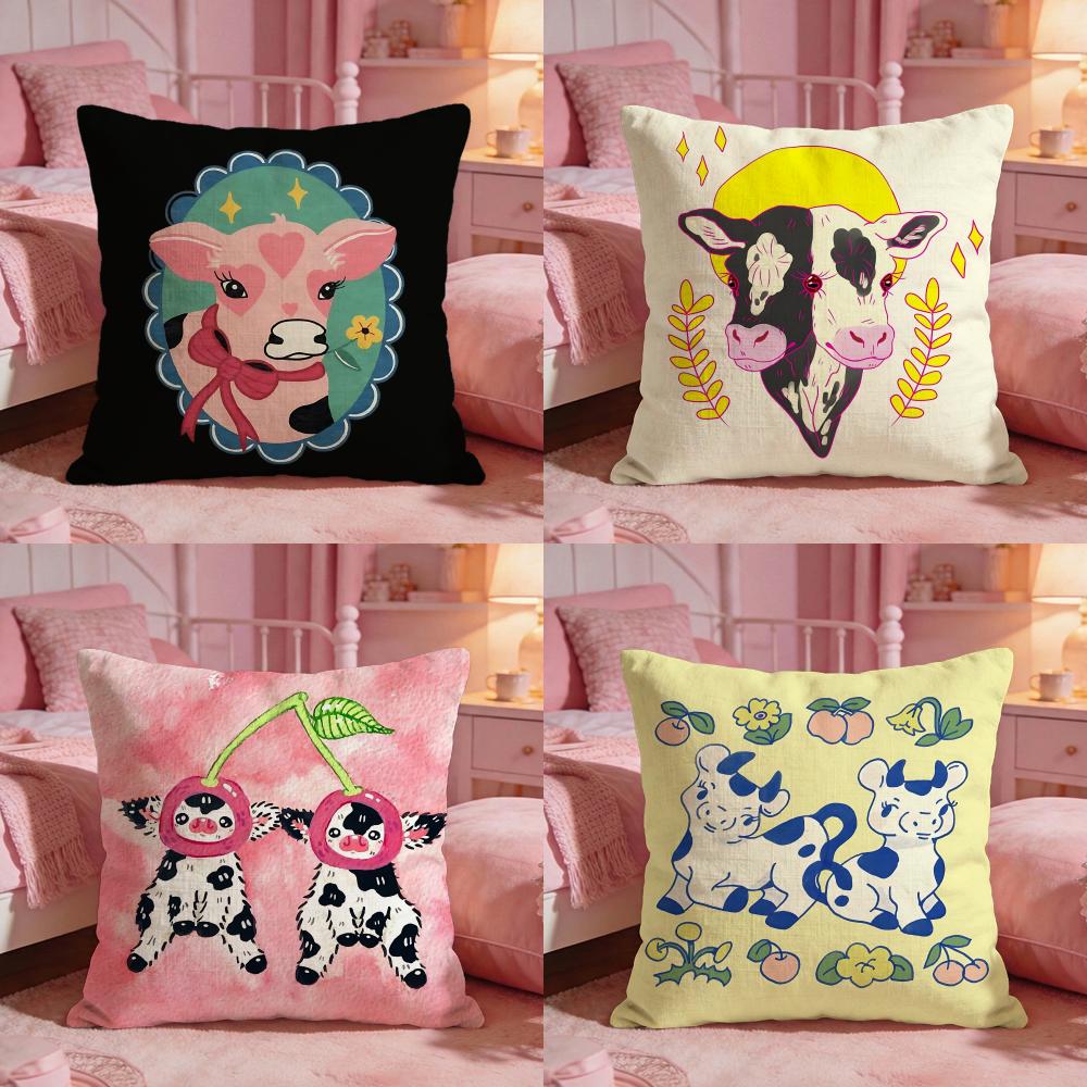 Cute Cow Illustration Cushion  - огляд і ціна Interior Design Illustrated