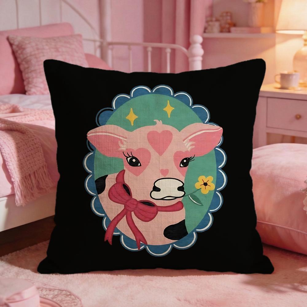 Cute Cow Illustration Cushion  - огляд і ціна Interior Design Illustrated