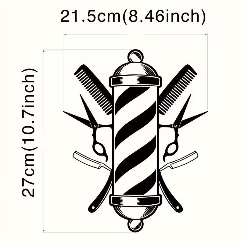 Barber Shop Wall Sticker Vinyl - огляд і ціна Interior Design With Wallpaper